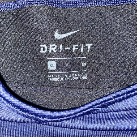 Nike Dry Fit Navy Blue Long Sleeve - Picture 7 of 7